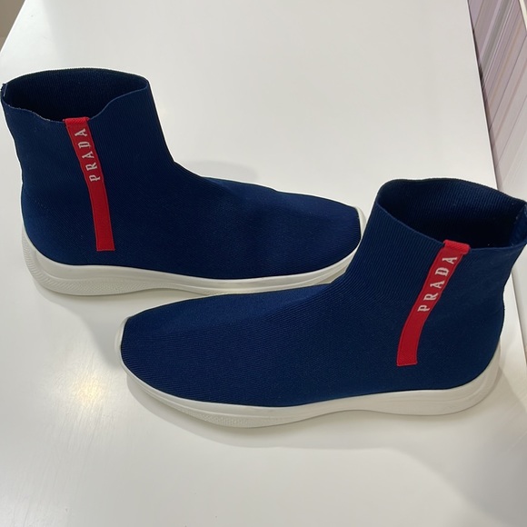 Prada Logo Band Sock Sneakers - Picture 10 of 10